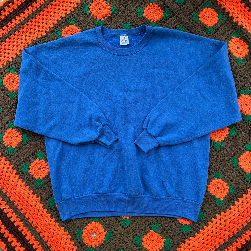 Vintage 1990s Jerzees blue crewneck sweatshirt Size 2x